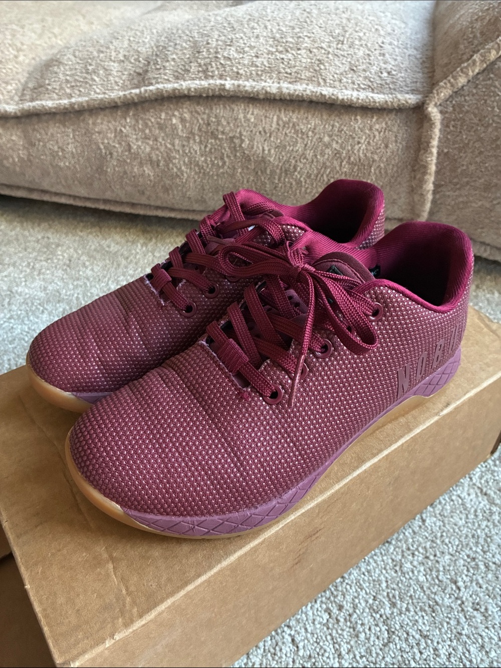NOBULL Outwork Cabernet Gum Bottom Trainers